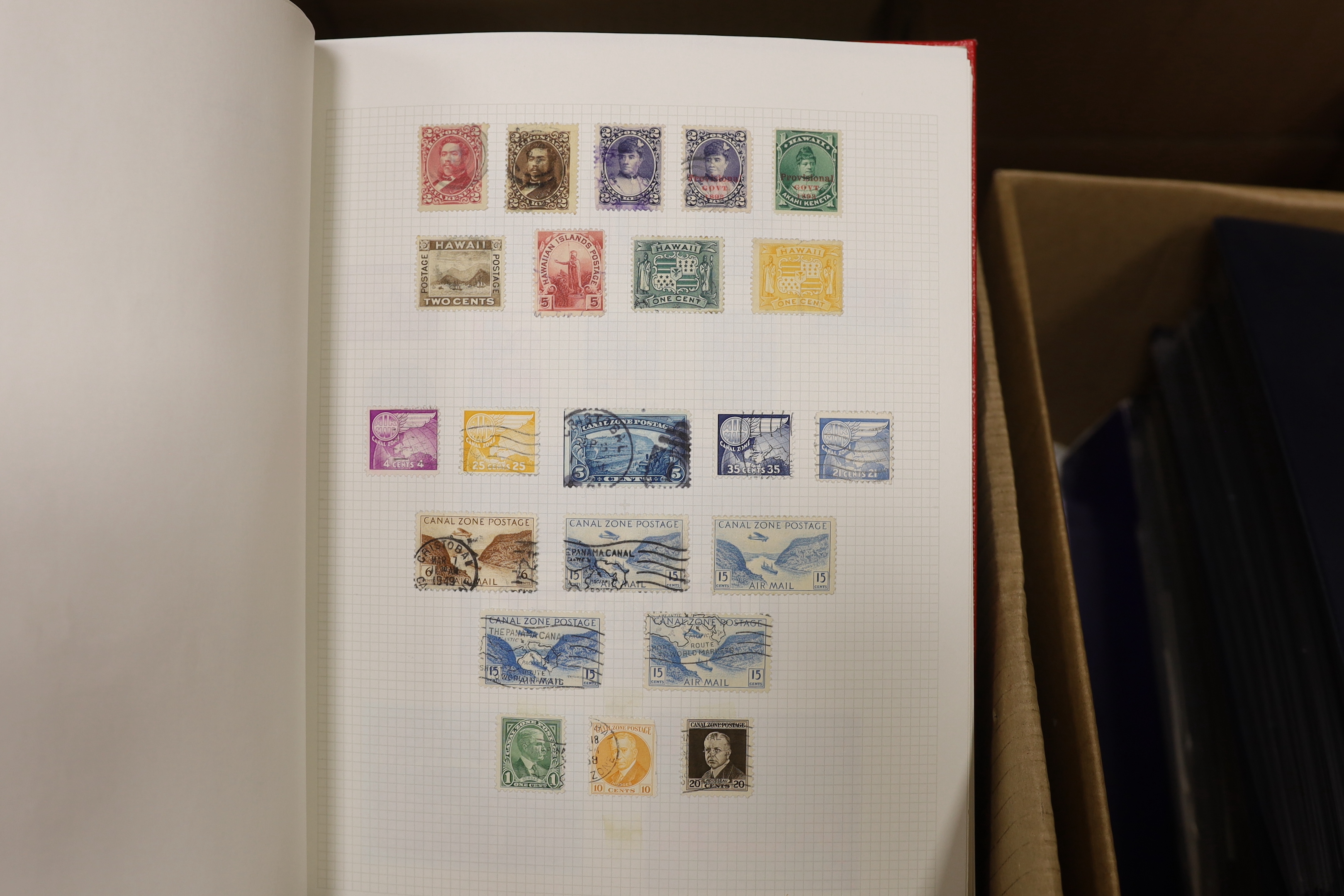 An all world collection of stamps and covers in nineteen albums, with strength in modern British Empire issued mint including Australia, Canada, British Atlantic Islands, etc.